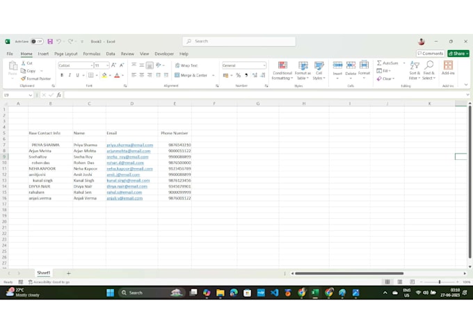 clean, format, merge, split excel data